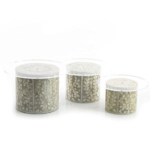 High Quality Wholesale Mother of Pearl Wipe Stand with Acrylic <b>Cover</b> <b>Cake</b> Stand from Vietnam - Product Image 1