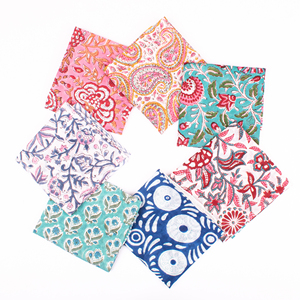 Bandana 100% coton doux pur Mulmul, unisexe, imprimé à la main, respirant, écologique, durable, en coton biologique, foulards pour la tête - Product Image 5