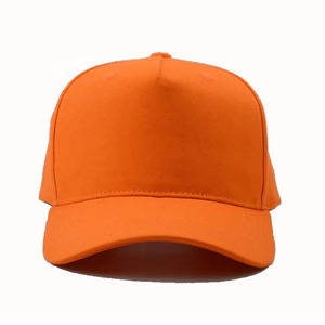 Gorra de Béisbol Naranja de 6 Paneles, de Algodón, Unisex, Ajustada, Informal, para Adultos, de Color Sólido, para las Cuatro Estaciones - Product Image 1