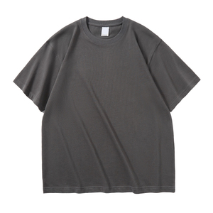 T-shirt court en coton tricoté respirant à motif uni, écologique, personnalisé, haute qualité, prix bas, livraison directe usine 2025 - Product Image 5