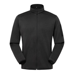 Stand-Up Collar Fleece Jacket <b>for</b> <b>Men</b> Women Winter Sporty Casual Knit <b>Cardigan</b> Sweatshirt Zipper Closure Front Logo - Product Image 6