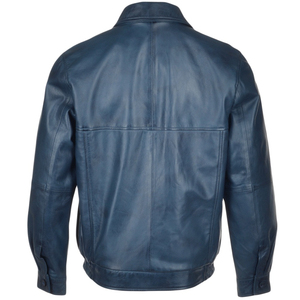 Veste en cuir véritable pour homme, best-seller de l'hiver, durable, avec logo sur le devant, vêtements décontractés et services OEM à bas prix - Product Image 5