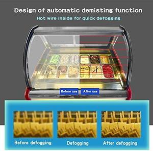 Vitrine à glaces Kolice SH-08 à huit compartiments avec verre anti-buée et éclairage LED - Product Image 6