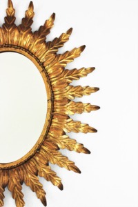 <b>Oval</b> Wooden <b>Mirror</b> With Leaf Design Handmade Traditional Wall Decor - Product Image 5