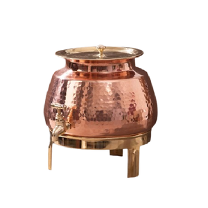 Fontaine à eau en cuivre avec verre et support, nouveau design, ensemble distributeur imprimé pour la maison et le bureau - Product Image 4