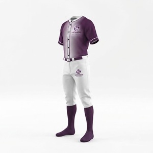 Maillot de baseball personnalisé OEM, uniforme d'équipe entièrement boutonné, maille respirante, nom, numéro et logo brodés, uniformes de baseball professionnels - Product Image 6
