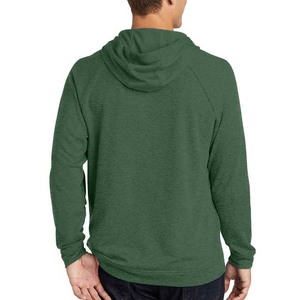Sudadera con Capucha Verde para Hombre, Corte Regular, Color Sólido, Felpa Francesa de Algodón, Informal, con Bolsillo, para Otoño - Product Image 3