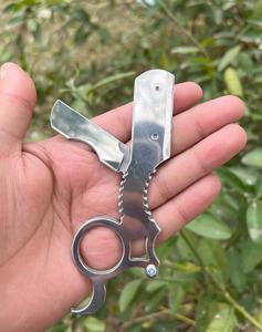 Venta caliente personalizado de los hombres de una sola hoja de acero inoxidable recto maquinilla de afeitar anillo dedo accesible depilación hoja de afeitar - Product Image 4