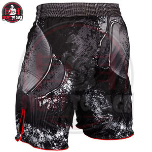 Shorts d'entraînement de boxe et MMA personnalisés avec votre logo, en polyester 100 % extensible, pour arts martiaux – Vente en gros - Product Image 3