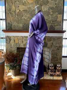 Robe Kaftan en Rayonne Tie-Dye Shibori Grande Taille Longueur Maxi Coupe Ample et Fluide pour Femme - Product Image 3