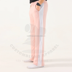 Nouveauté Pantalon de jogging baggy pour homme 100% Coton avec empiècements latéraux, coupe droite, style décontracté, personnalisable OEM, modèles vierges en gros - Product Image 5