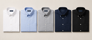 Chemise habillée formelle pour homme en popeline tissée 100 % coton teint en fil, unie, à manches longues, anti-plis, col boutonné, 140g, collection automne - Product Image 6