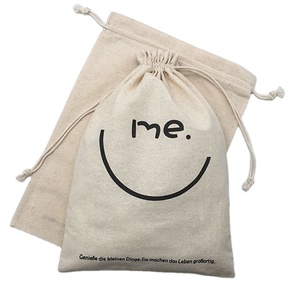 Sac recyclable en mousseline de toile de coton Pochette promotionnelle à cordon unique de qualité alimentaire - Product Image 1