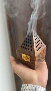 Unique Design Portable Wooden & Leather Incense Burner for Aromatherapy & Relaxation Available At Belladec Incense Holder - Product Image 4