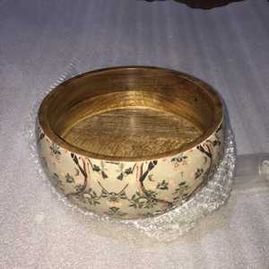 Bol à salade en bois émaillé de luxe avec cuillère, ensemble de vaisselle décorative faite à la main pour la cuisine et la salle à manger - Product Image 6
