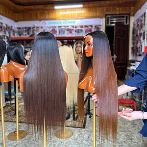 Perruque longue droite en cheveux vierges vietnamiens HD Lace Front sans colle, best-seller - Product Image 3