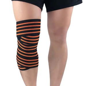 GAF Comfortable Durable Heavy Duty Knee Wraps Adjustable Hook Loop <b>Straps</b> Natural Rubber PVC Material for Weightlifting Long - Product Image 5