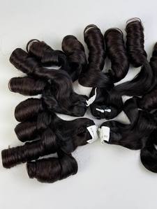 ผมเวียดนามแท้แบบมัดเป็นช่อ ขนาด 28 นิ้ว สีธรรมชาติ ลอนเด้ง นุ่มฟู - Product Image 4