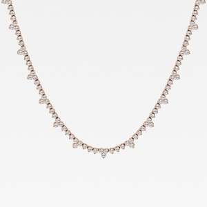 Collier chaîne Naas 3 Ctw avec diamant rond de laboratoire serti à griffes pour femme – Bijou élégant et étincelant pour le quotidien - Product Image 3