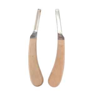 Couteau à sabots en acier Damas de qualité supérieure IRON, outil de fermeur pour le taillage des sabots, lame artisanale, outils vétérinaires, marque privée OEM - Product Image 6