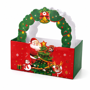 <b>Christmas</b> Gift <b>Box</b> With Handle Luxury Paper Packaging <b>Box</b> For Holiday Gift Wrapping <b>Christmas</b> Present Packaging Carrier <b>Box</b> - Product Image 4