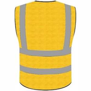Gilet de sécurité réfléchissant moderne personnalisé, 100% polyester, veste haute visibilité avec couleur et design personnalisés, unisexe adulte, en vente - Product Image 6