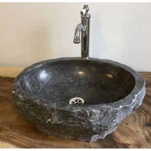 Lavabo de encimera de mármol redondo para baños residenciales Diseño de lavabo de baño Premium - Product Image 6