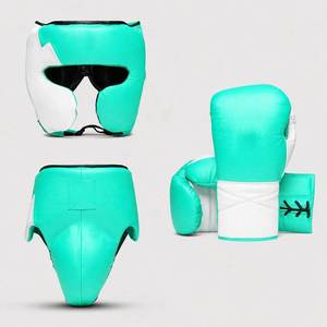 Set de Boxeo Personalizable, Equipo Blanco, Guantes de Boxeo de Cuero Genuino de 10oz con Correa Ajustable - Product Image 3