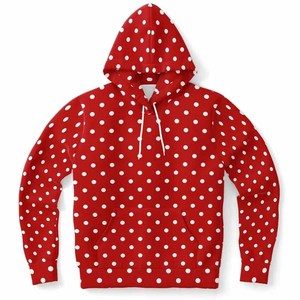 Nouvel Arrivage 2026 – Sweat à Capuche Oversize Femme à Pois, Manches Longues, Épaules Tombantes, Imprimé Graphique, avec Poche - Product Image 1