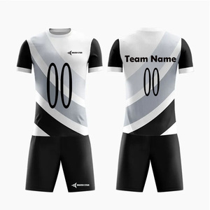 DAIZEN STAR Custom Soccer Jersey Set Short Sleeve V-neck Sublimated Geometric Print Moisture Wicking 100% Polyester Adult Unisex - Product Image 1