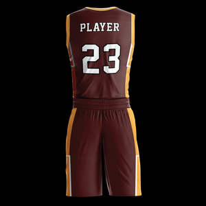 Uniforme de basket-ball sur mesure fabriqué au Pakistan pour hommes, jersey de basket-ball en polyester de haute qualité pour l'entraînement, uniformes personnalisés - Product Image 4