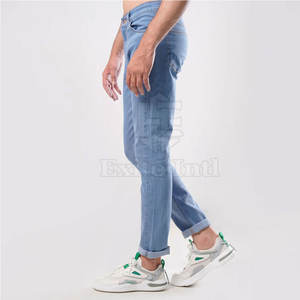 กางเกงยีนส์ผู้ชายดีไซน์ล่าสุด บริการ OEM สวมใส่สบาย ระบายอากาศได้ดี คุณภาพพรีเมียม กางเกงยีนส์ฟอกสำหรับผู้ชาย - Product Image 2