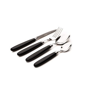 Black <b>Flatware</b> Set Stainless Steel Cutlery Set 24pcs Mirror Polished Dinnerware Luxury Tableware Fork Spoon Knife for Restaurant - Product Image 1
