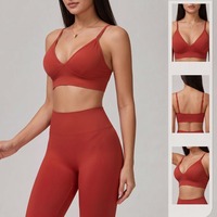 Ensembles de yoga personnalisés pour femmes, légers, sans couture, respirants, écologiques, ensemble de yoga 4 pièces, soutien-gorge de sport, leggings taille haute, ODM
