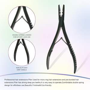 Pince à extensions capillaires professionnelle Obexa en acier inoxydable à 2 trous, outil multifonctionnel pour usage commercial, micro-anneaux, perles, liens - Product Image 5