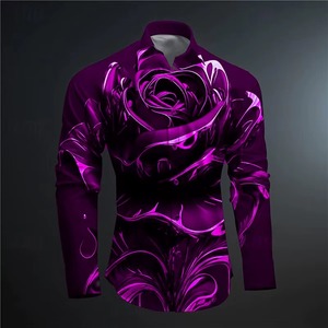 T-shirt Homme Décontracté à Boutons, Coupe Slim, pour Activités de Plein Air, avec Motif Masque Rose, Doux et Confortable, HD 2026, Sublimation par Transfert Tendance - Product Image 5