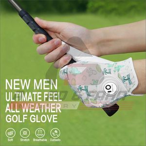 Guantes de Golf de Cuero Personalizados de Fábrica para Golfistas Zurdos, Marcador de Pelota, Transpirables, Suaves, con Agarre para Todo Clima y Patrón Impreso - Product Image 5