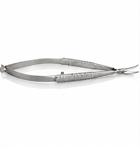 Ciseaux microchirurgicaux à pointe fine incurvée en acier inoxydable, instrument chirurgical ophtalmique pour une coupe de précision délicate - Product Image 3