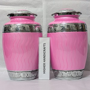 Luxury Golden Adult Cremation <b>Urn</b> - <b>Large</b> Handcrafted Metal Funeral <b>Urn</b> - Secure Threaded Lid Memorial Ash Container Wholesale - Product Image 4