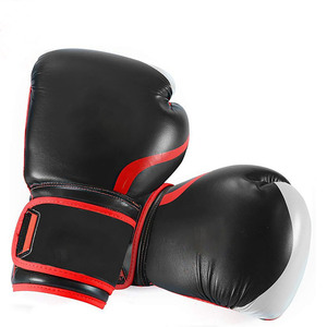 Gants de boxe professionnels en cuir avec support de poignet antidérapant à fermeture auto-agrippante pour l'entraînement sportif des adultes - Product Image 4