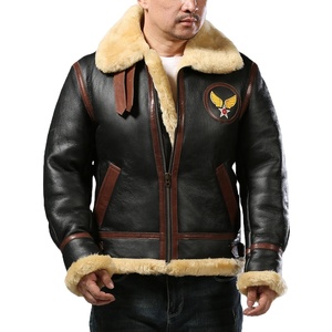 Veste en cuir véritable pour homme, design de mode de haute qualité, nouvelle arrivée, fourrure de mouton, qualité supérieure, vente en gros OEM - Product Image 2