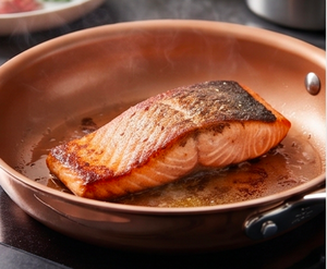 Copper Sauce <b>Pan</b> With Glass Lid Stainless Steel <b>Handle</b> Modern Design Heat Resistant For Gas Use And Induction Use - Product Image 6