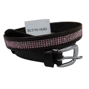 Cinturón de montar de cuero genuino italiano Cinturón de jockey con múltiples calzones de cristal Jodhpurs - Product Image 2