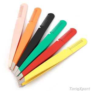 Factory Outlet All-In-One Eyebrow Tweezers Comb Eyebrow Trimmer Eyelash Curler <b>Beard</b> Pincers Hair for Beauty <b>Care</b> - Product Image 3