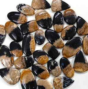 Piedra de Ágata Natural de Raíz de Palma, Formas Mixtas, Corte Pera, Corte Cojín, Cabujón, Piedra de Cristal para Fabricación de Joyas, Suministro al por Mayor - Product Image 6