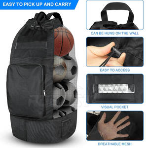 Sac à dos de sport pour ballon de football, multifonctionnel, léger, écologique, grand espace intérieur pour ballon et articles quotidiens, en polyester, unisexe - Product Image 4