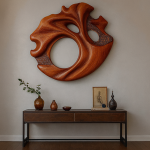 Escultura Modular de Madera Hecha a Mano, Arte de Madera Orgánica para Muebles de Pared, Madera Tallada Única para la Sala de Estar - Product Image 5
