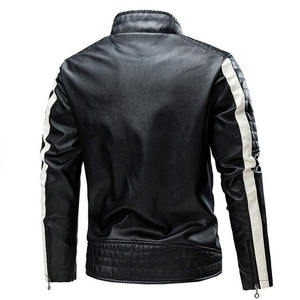 Veste en cuir pour homme avec capuche amovible, prix de gros pour vestes en cuir pour homme - Product Image 2