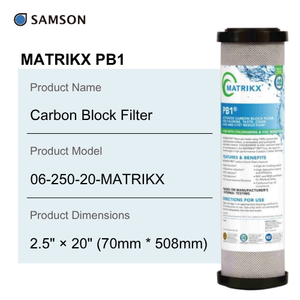 Filtre à charbon actif MATRIKX PB1 06-250-20 20 pouces - Product Image 2