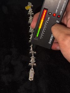 925 Silver Moissanite Cross Cuban Link Bracelet <b>Iced</b> <b>Out</b> <b>Chain</b> Bangle Round Brilliant Cut Unisex Gift Jewelry - Product Image 3